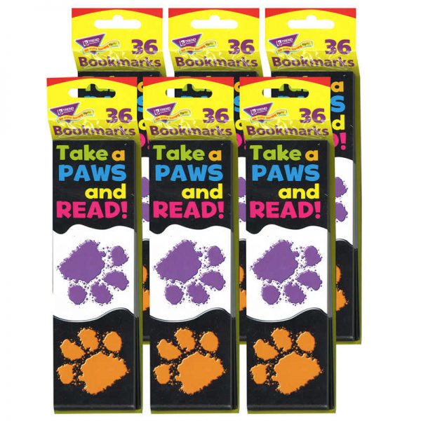 TREND Take a Paws Bookmarks, 36 Per Pack, 6 Packs