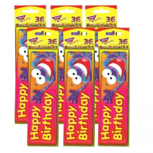 TREND Happy Birthday Frog-tastic!® Bookmarks, 36 Per Pack, 6 Packs