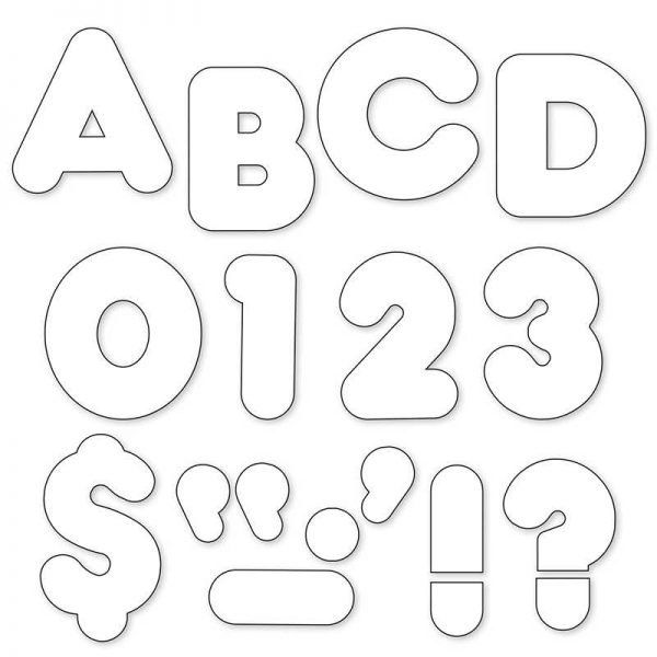 TREND White 4" Casual Uppercase Ready Letters®