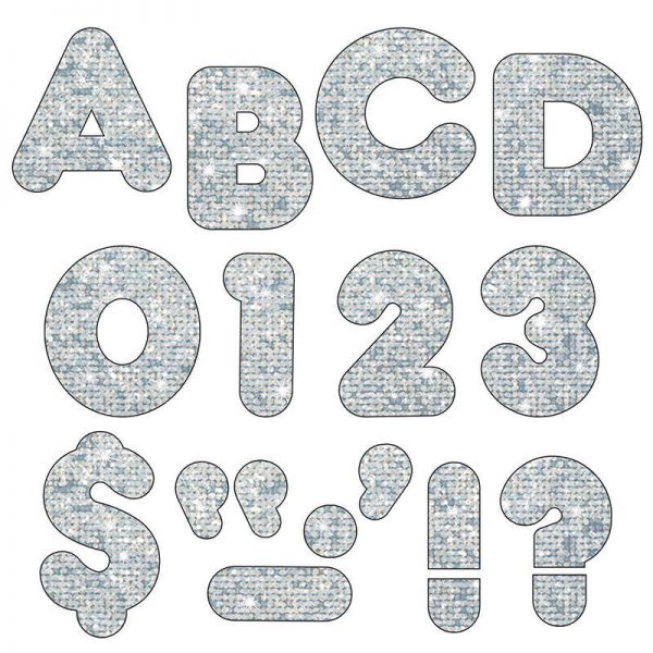 TREND Silver Sparkle 4" Casual UC Ready Letters®
