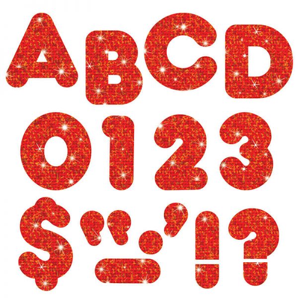 TREND Red Sparkle 4" Casual UC Ready Letters®