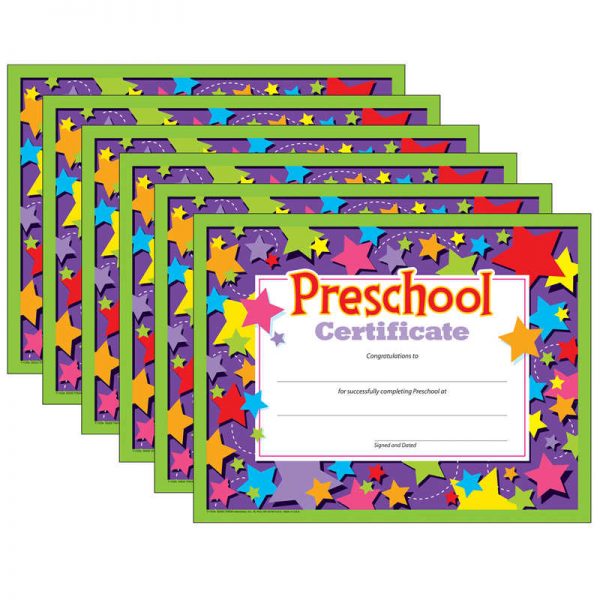 TREND Preschool Certificate, 30 Per Pack, 6 Packs