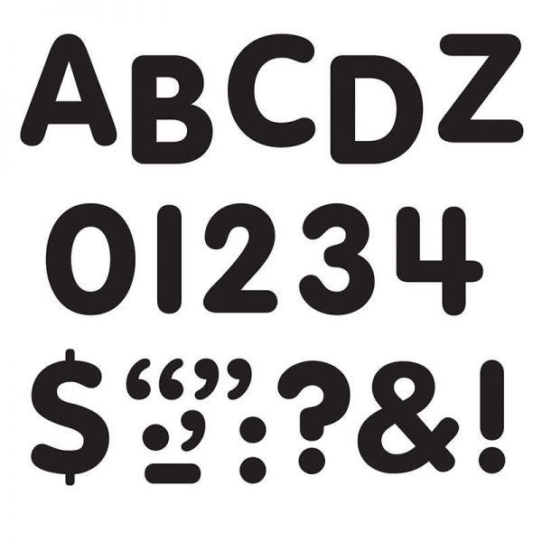 TREND Black 1" STICK-EZE® Stick-On Letters