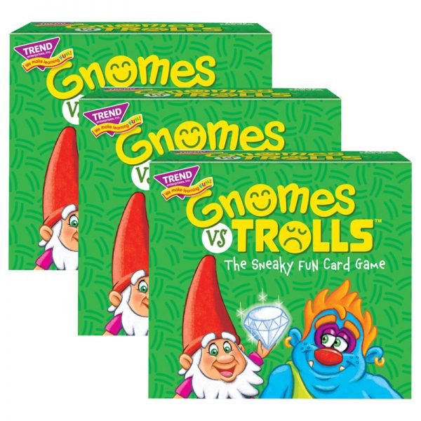 TREND GNOMES vs TROLLS™ Three Corner™ Card Game, Pack of 3