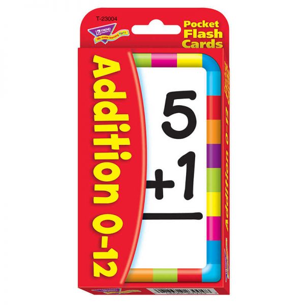 TREND Addition 0-12 Pocket Flash Cards