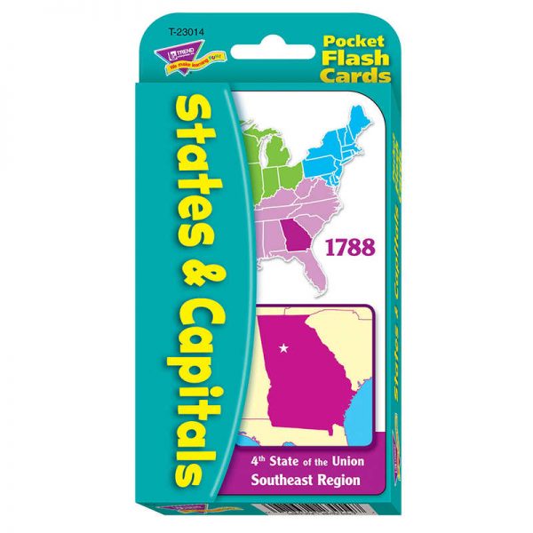 TREND States & Capitals Pocket Flash Cards