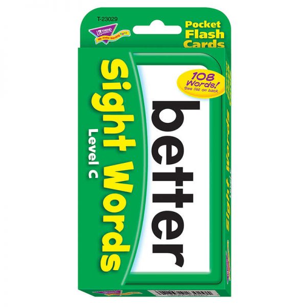 TREND Sight Words – Level C Pocket Flash Cards