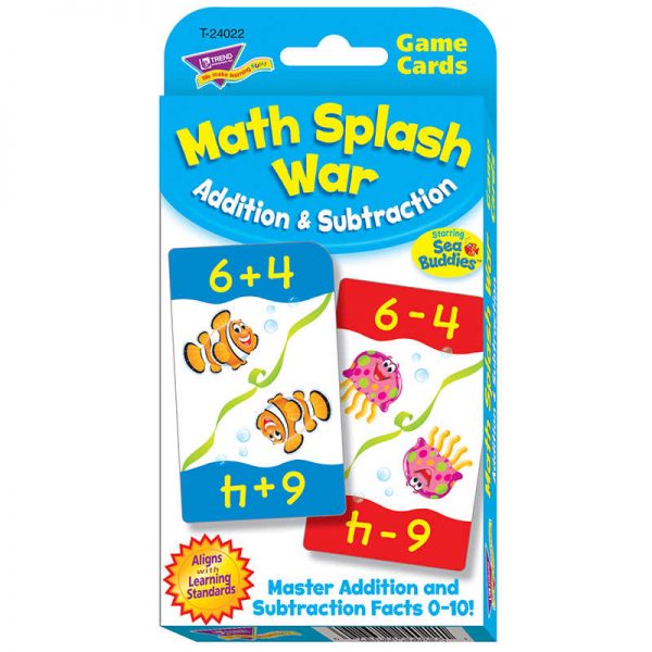 TREND Math Splash War Addition & Subtraction Challenge Cards®