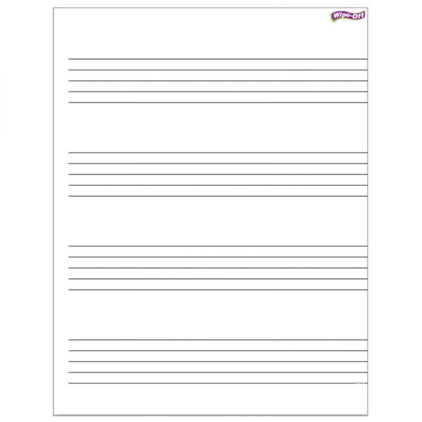 TREND Music Staff Paper Wipe-Off® Chart, 17" x 22"