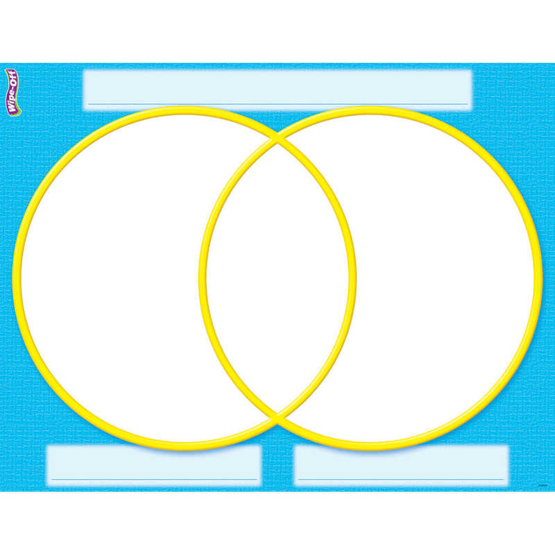TREND Venn Diagram Wipe-Off® Chart, 17" x 22"
