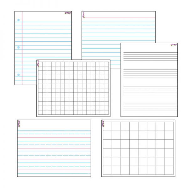 TREND Papers & Grids Wipe-Off® Charts Combo Pack