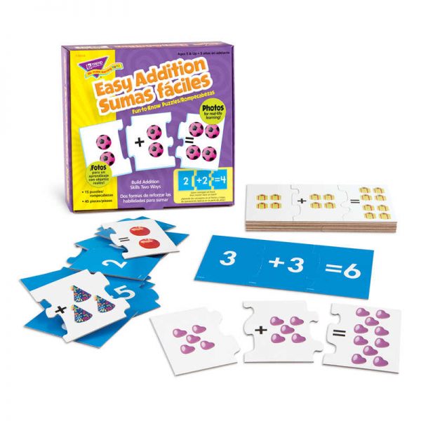 TREND Easy Addition/Sumas faciles Fun-to-Know® Puzzles