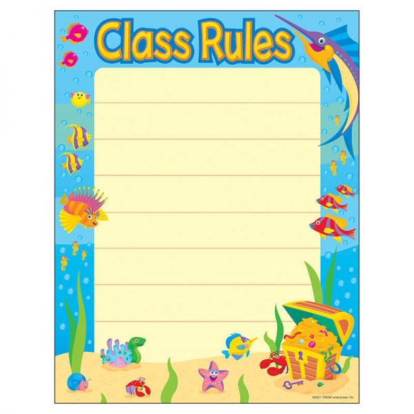 TREND Class Rules Learning Chart, 17" x 22"