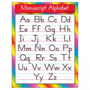 TREND Manuscript Alphabet Zaner-Bloser Learning Chart, 17" x 22"
