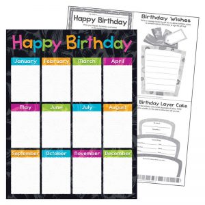 TREND Birthday Color Harmony™ Learning Chart, 17" x 22"