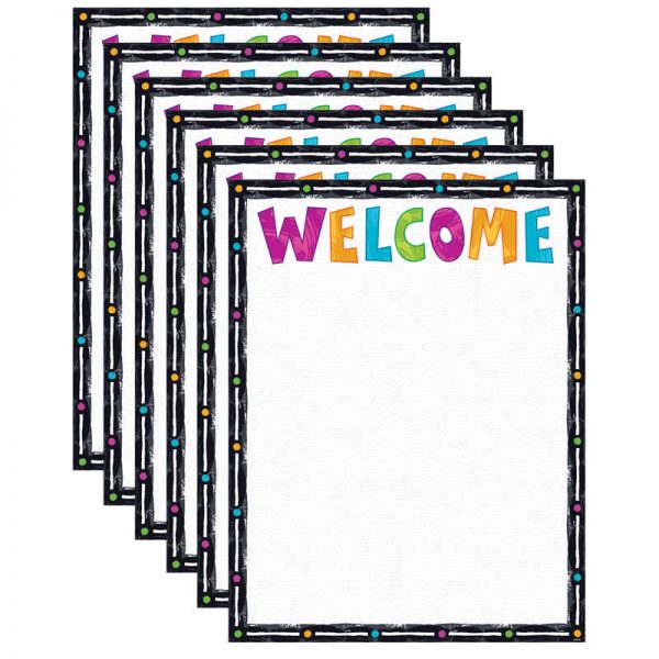 TREND Welcome Color Harmony™ Learning Chart, 17" x 22", Pack of 6