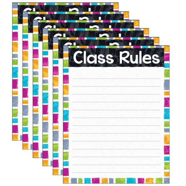 TREND Class Rules Color Harmony™ Learning Chart, 17" x 22", Pack of 6