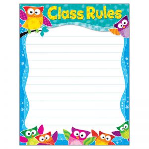 TREND Class Rules Owl-Stars!® Learning Chart, 17" x 22"
