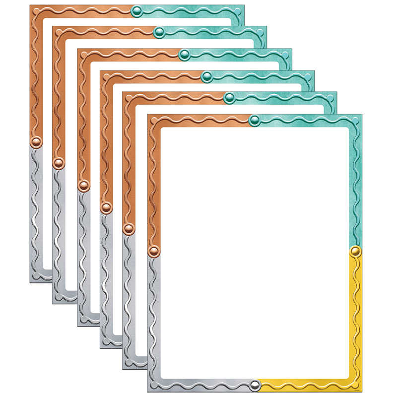 TREND Blank I Heart Metal™ Learning Chart, 17" x 22", Pack of 6