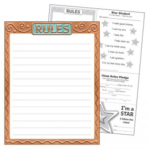 TREND Rules I ♥ Metal™ Learning Chart, 17" x 22"