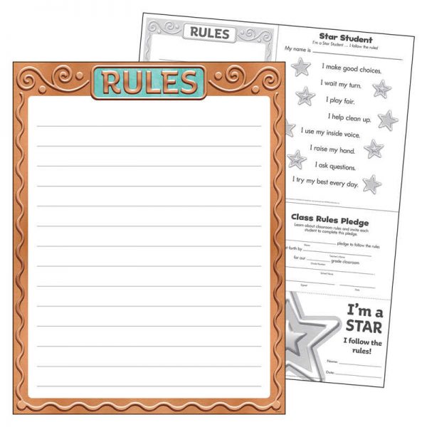 TREND Rules I ♥ Metal™ Learning Chart, 17" x 22"