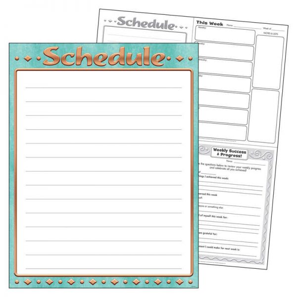 TREND Schedule I ♥ Metal™ Learning Chart, 17" x 22"