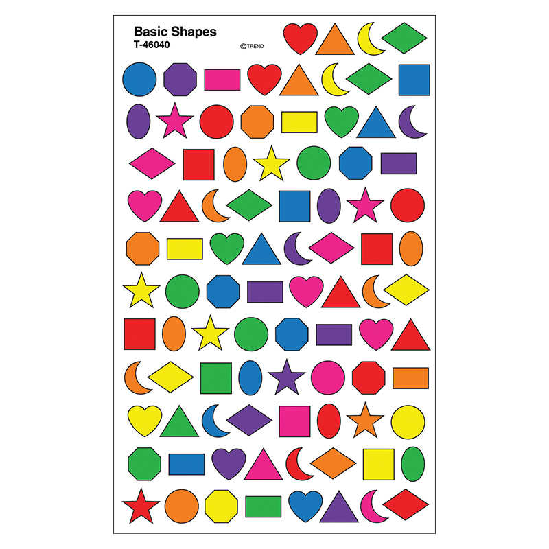 TREND Basic Shapes superShapes Stickers, 800 ct