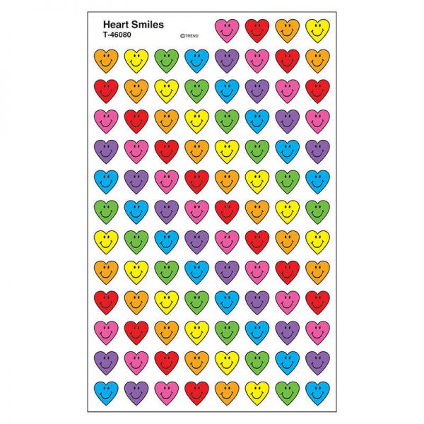TREND Heart Smiles superShapes Stickers, 800 ct