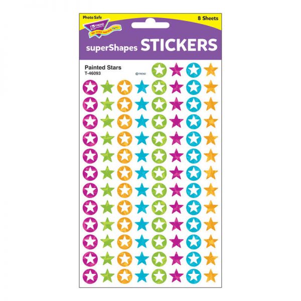 TREND Color Harmony Painted Stars superShapes Stickers, 800 ct