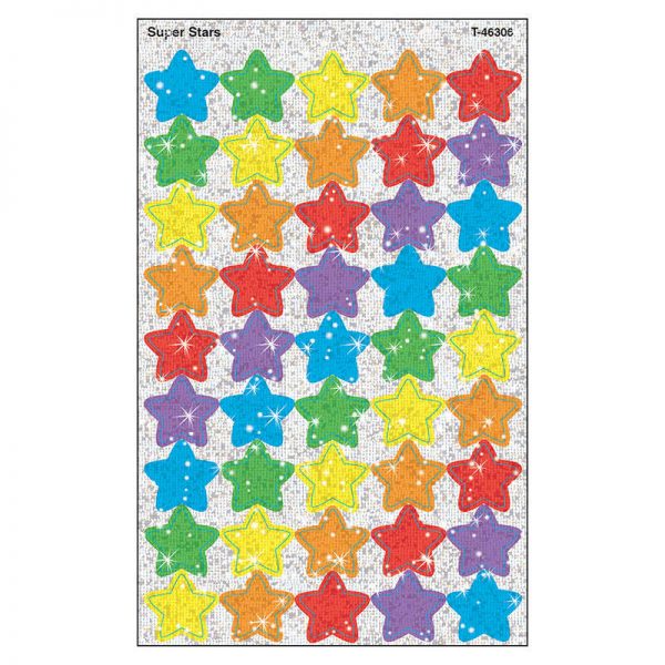 TREND Super Stars superShapes Stickers-Sparkle, 180 ct