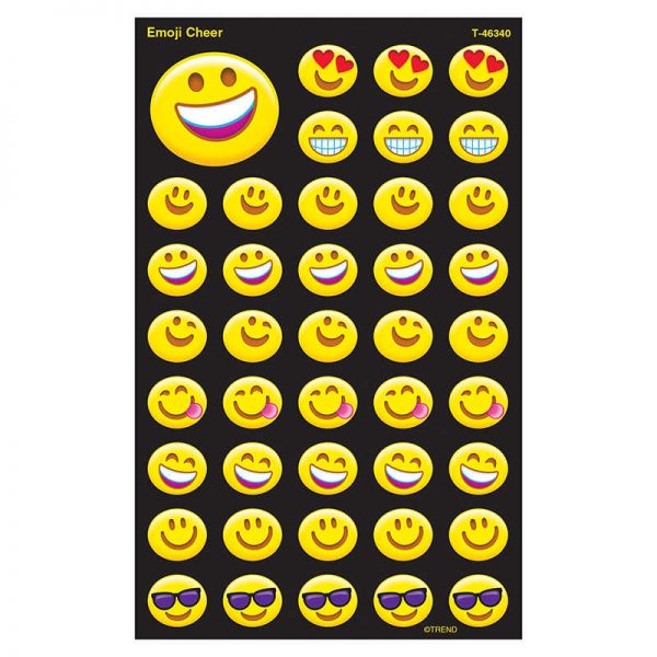 TREND Emoji Cheer superShapes Stickers-Large, 336 ct