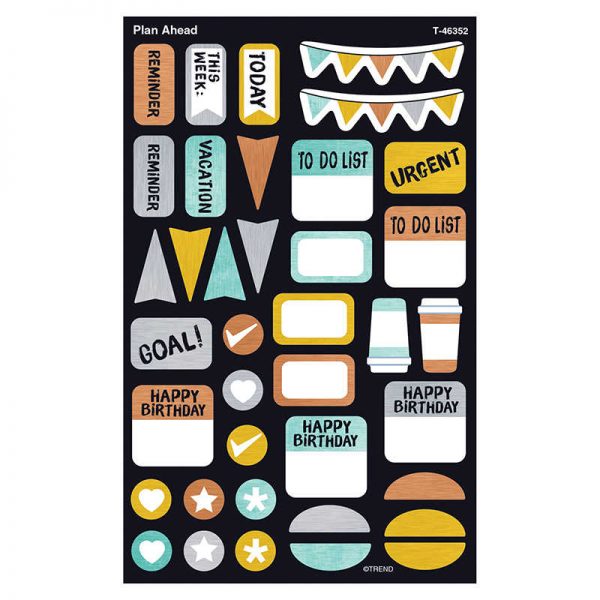 TREND I ♥ Metal Plan Ahead superShapes Stickers - Large, 304 Count