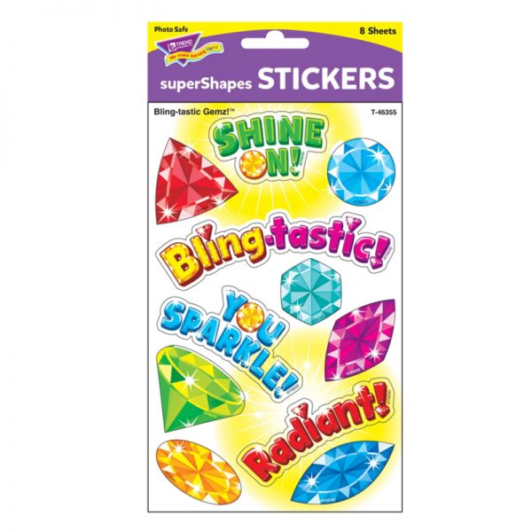 TREND Bling-tastic Gemz!™ Large superShapes Stickers, 88 ct.