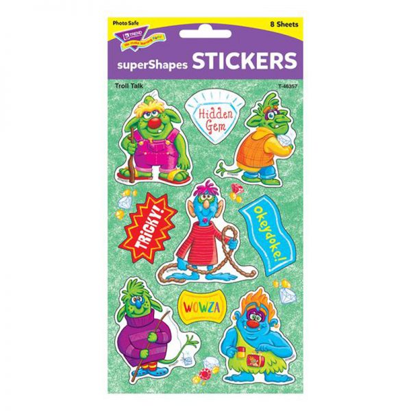 TREND Troll Talk Large superShapes Stickers, 72 ct.