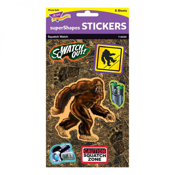 TREND Squatch Watch Large superShapes Stickers, 64 ct.