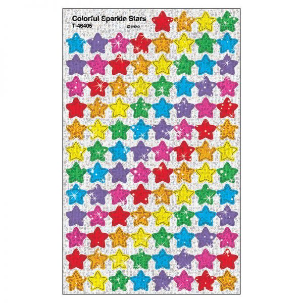 TREND Colorful Sparkle Stars superShapes Stickers, 400 ct