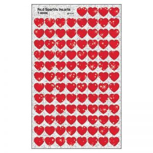TREND Red Sparkle Hearts superShapes Stickers-Sparkle, 400 ct