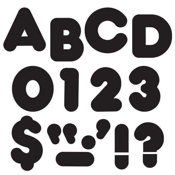 TREND Black 4" Casual Uppercase Ready Letters®