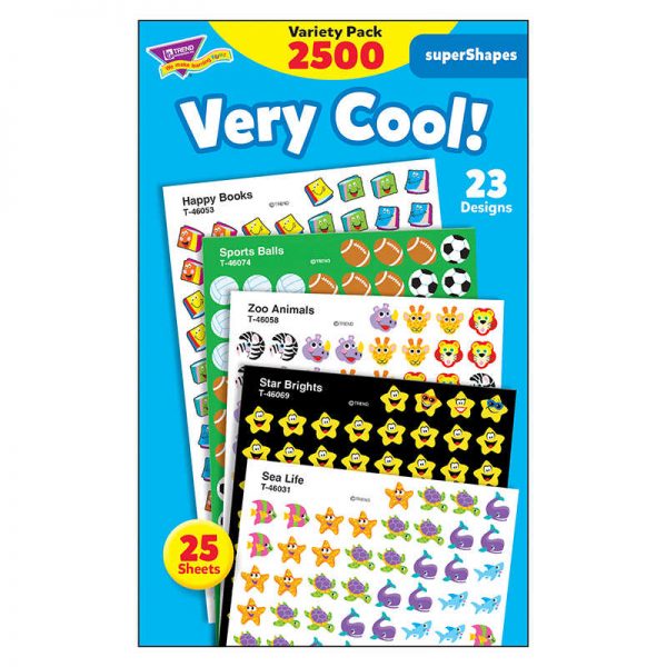 TREND Very Cool! superShapes Stickers Variety Pack, 2500 ct