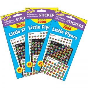 TREND Little Flyers superSpots/superShapes Variety Pack, 2000 Per Pack, 3 Packs