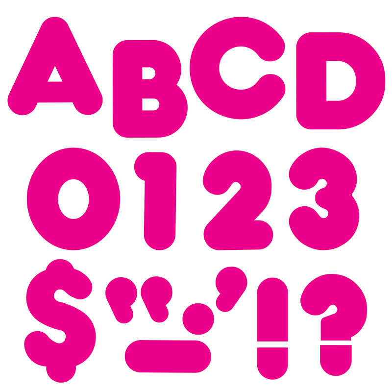 TREND Deep Pink 4" Casual Uppercase Ready Letters®