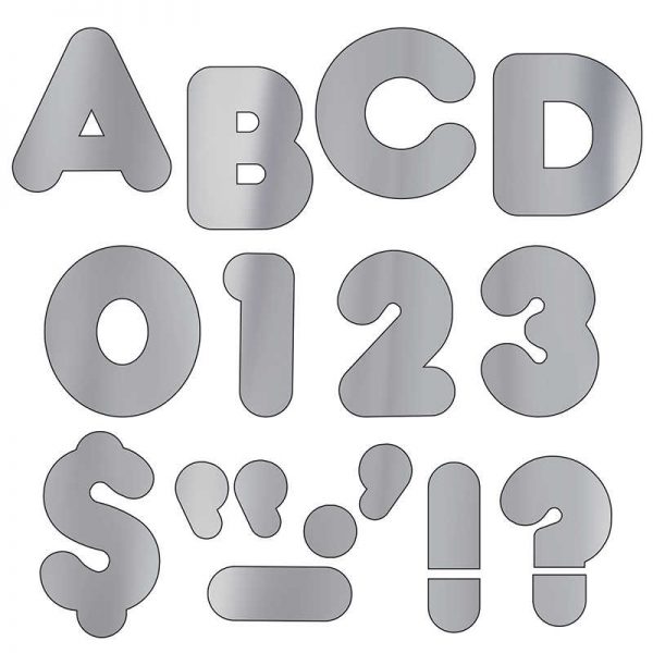 TREND Silver Metallic 4" Casual UC Ready Letters®