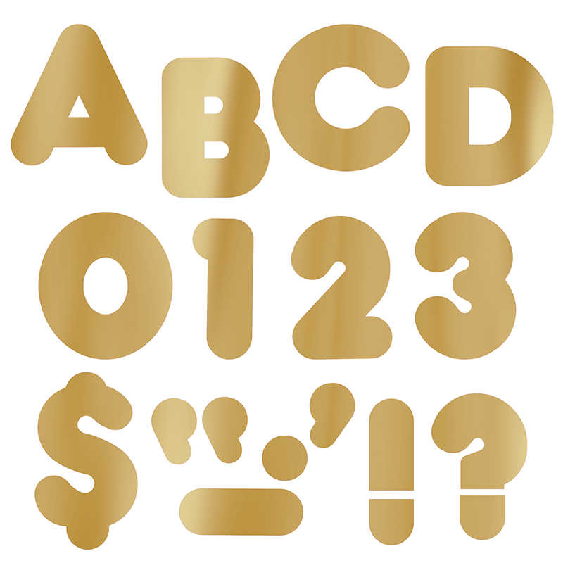 TREND Gold Metallic 2" Casual UC Ready Letters®