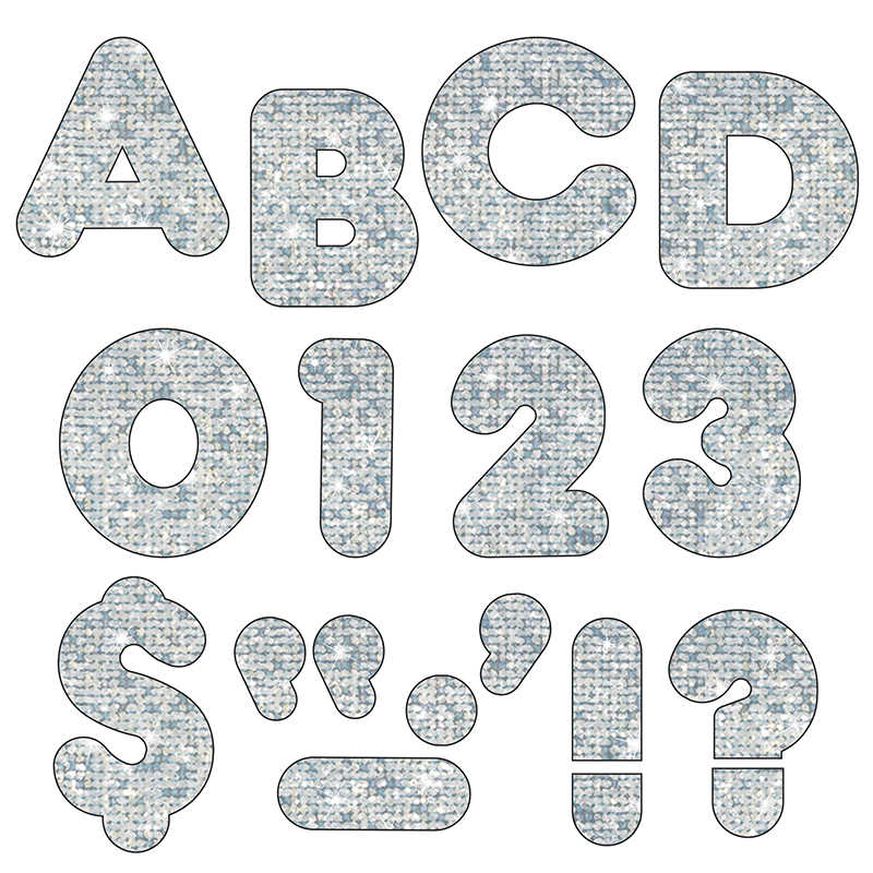 TREND Silver Sparkle 2" Casual UC Ready Letters®