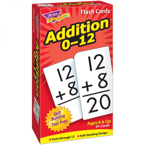 TREND Addition 0-12 Skill Drill Flash Cards