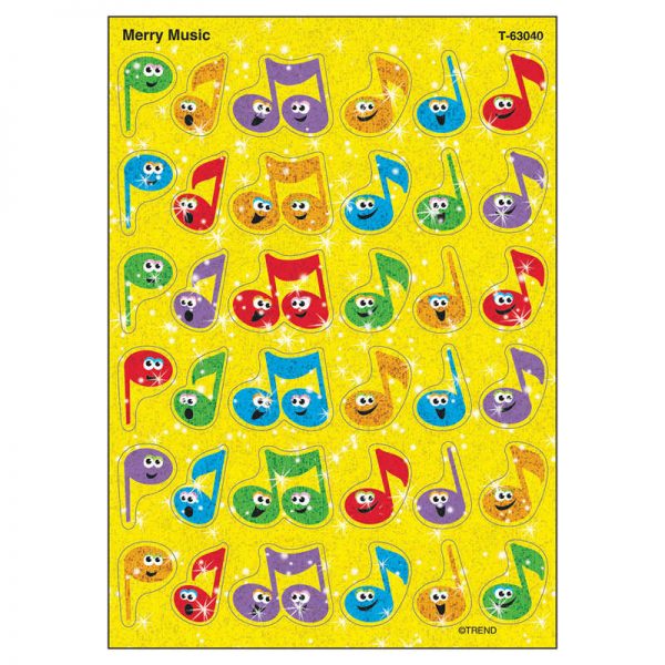 TREND Merry Music Sparkle Stickers®, 72 ct