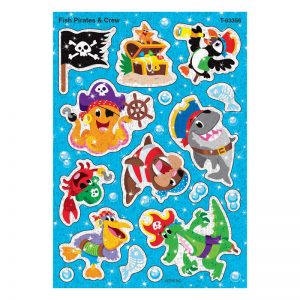 TREND Fish Pirates & Crew Sparkle Stickers®, 32 Count