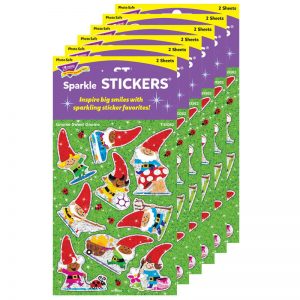 TREND Gnome Sweet Gnome Sparkle Stickers®, 18 Per Pack, 6 Packs
