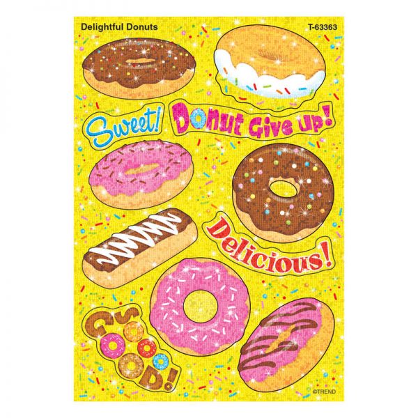 TREND Delightful Donuts Sparkle Stickers®, 22 Count