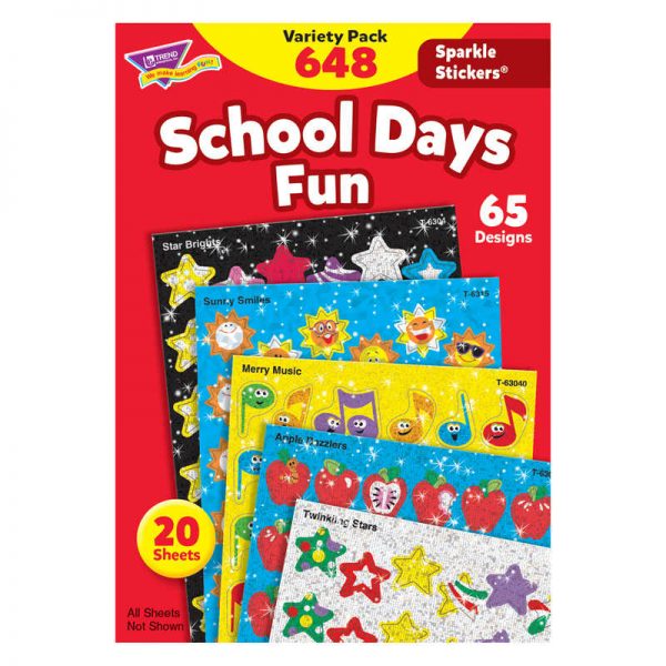 TREND School Days Sparkle Stickers® Variety Pack, 2 Packs